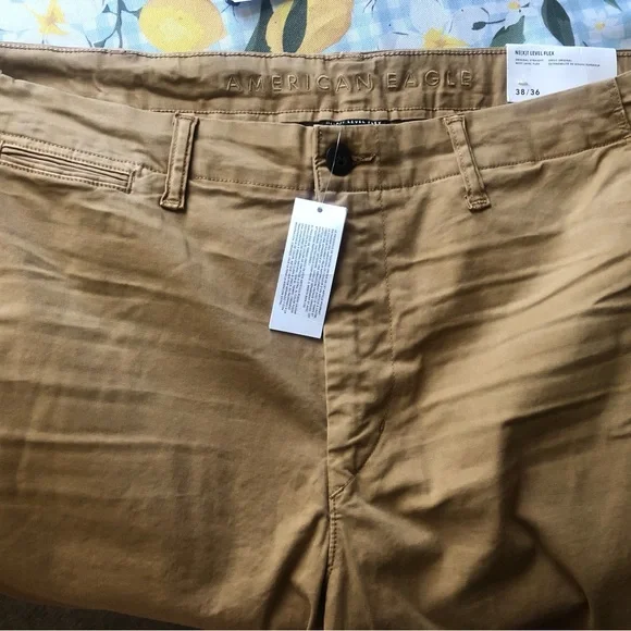 American Eagle Outfitters Men's Tan Pants next level flex, 38/36 - Picture 2 of 8